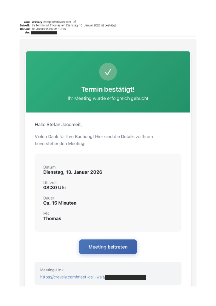Termin per Email