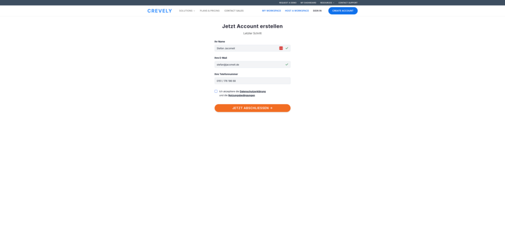 Videotermin Business Anmeldung